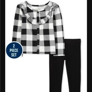 NWT Toddler Girls Buffalo Plaid 2-Piece Set